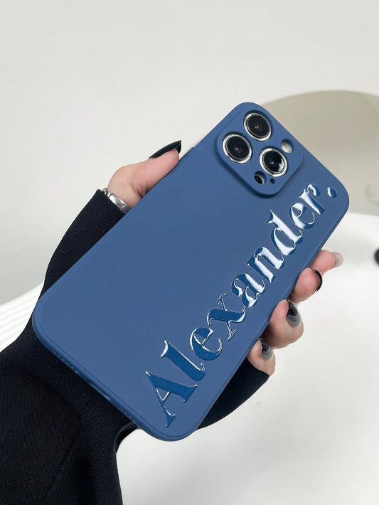 Glossy Name Phone Case Royal Blue