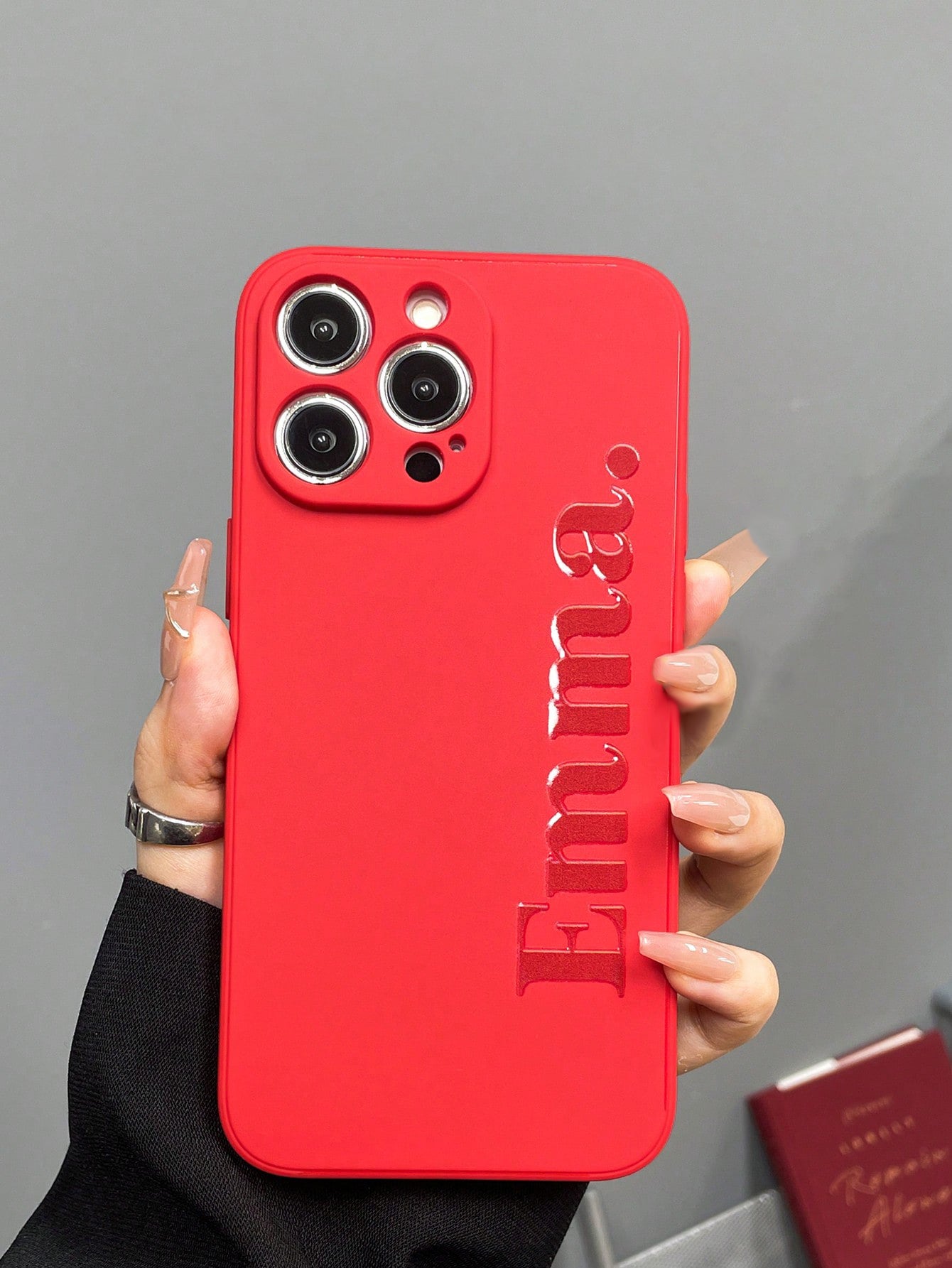 Glossy Name Phone Case Red