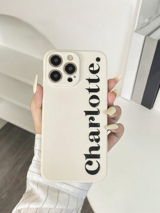 Glossy Name Phone Case White