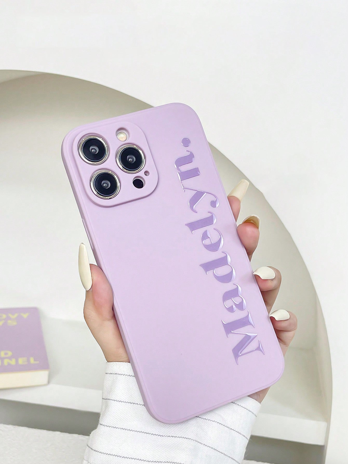 Glossy Name Phone Case Lavender