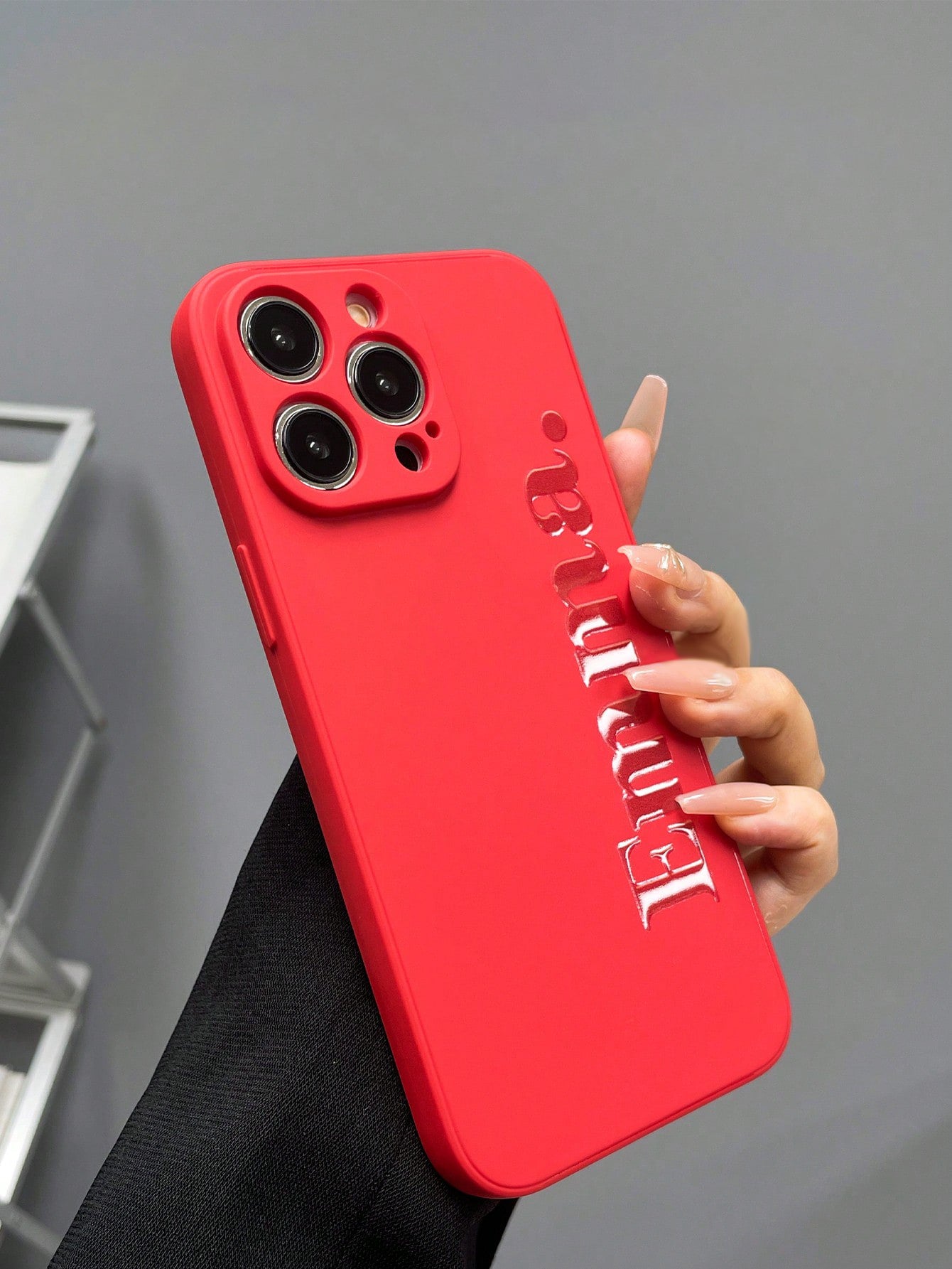 Glossy Name Phone Case Red