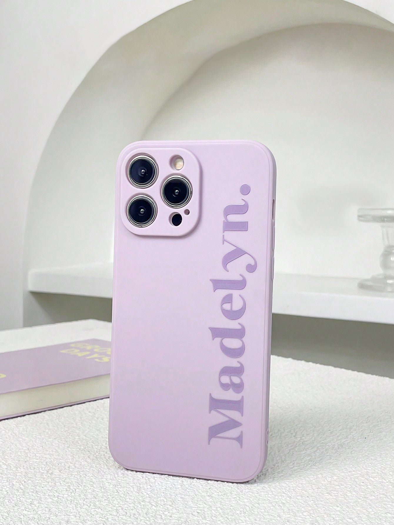 Glossy Name Phone Case Lavender