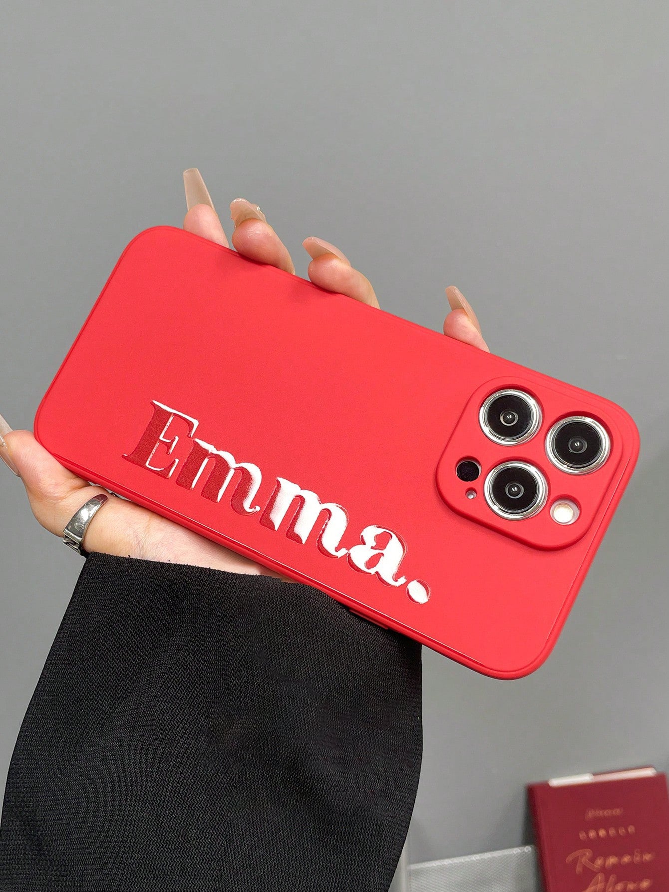 Glossy Name Phone Case Red